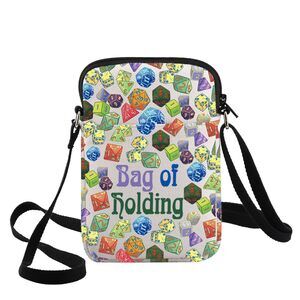 7044 Dungeons Dice Crossbody Bag Dungeons D20 Fans Gift Bag of Holding Dice